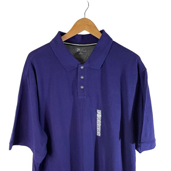 PBX BASICS New Men's Short Sleeve Polo Shirt Purple XL Casual Office Colorful - Picture 3 of 6